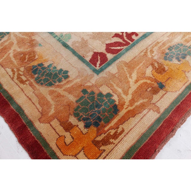Arts and Crafts Rug Size: 9'10" × 13'3" (299 × 403 cm) A rare antique Arts and Crafts rug of Donegal type dating back to...