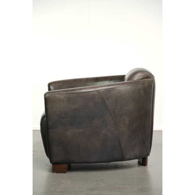 2000 - 2009 Cowhide Aviator Armchair in Dark Color Scheme For Sale - Image 5 of 14