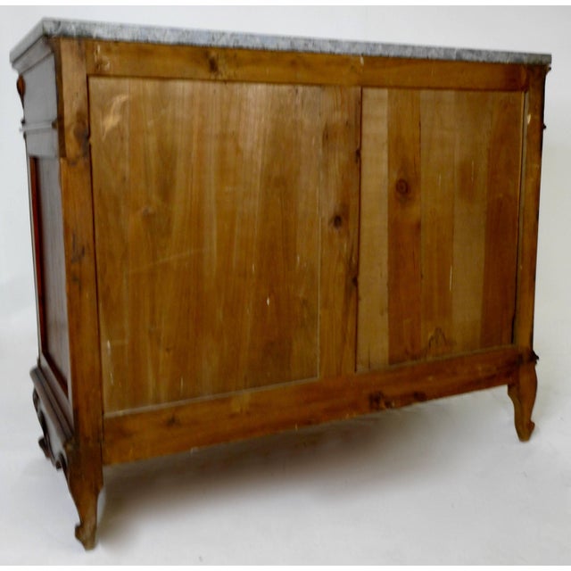 French 19th Century French Linen Press Black Granite Top For Sale - Image 3 of 10