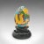 This is a small vintage cloisonné decorative egg. A Chinese, enamelled ornament on ebonised display stand, dating to the...