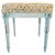 Mid 20th Century French Louis XVI Style Blue Painted Footstools With Brass Accents & Polka Dot Cut Velvet - A Pair For Sale - Image 15 of 18