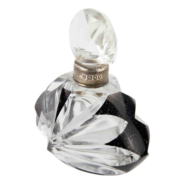 Art Deco Cut Glass Victorian Perfume Bottle, 1920s For Sale