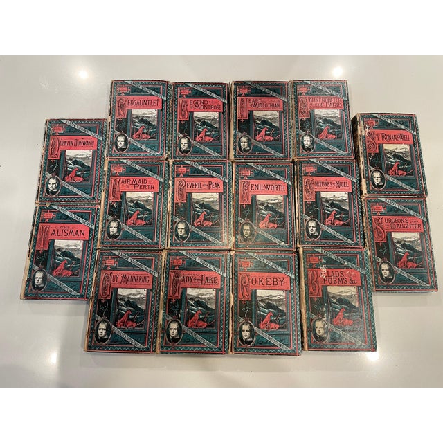 1877 Sir Walter Scott 31-Volume Set With Original Bookcase For Sale - Image 11 of 18