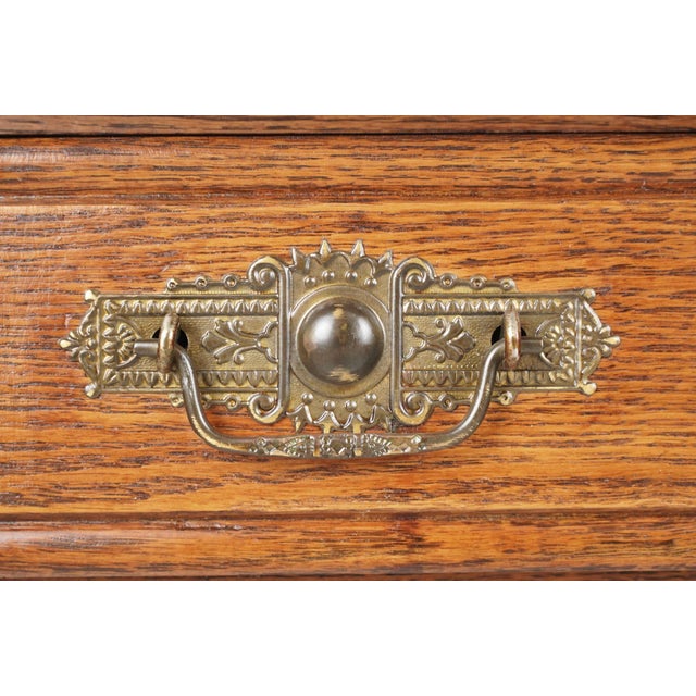 Late 19th Century Antique Victorian Oak Bedroom Washstand For Sale - Image 5 of 10