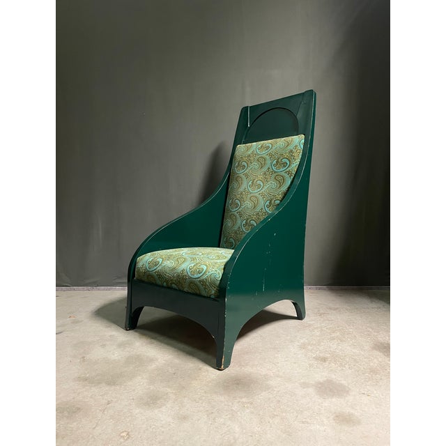 Art Nouveau High Back Lounge Chair, 1910s For Sale - Image 9 of 9