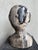 2020s Contemporary Petrified Wood Bust Sculpture — Hand-Carved Abstract Portrait, 30 Cm For Sale - Image 5 of 6