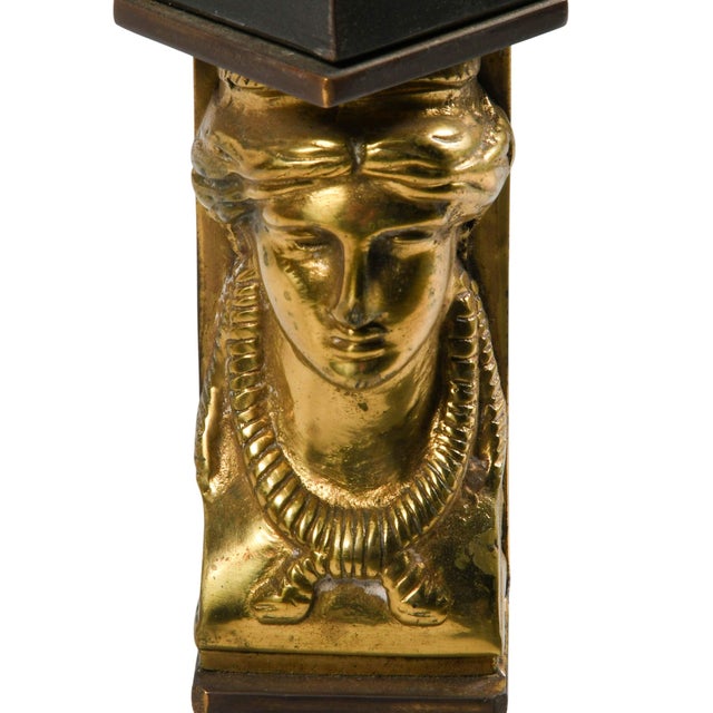 Late 20th Century Brushed Steel & Brass Figural Accent Glass Top Coffee Table, Neoclassical Style For Sale - Image 5 of 5