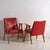 Wood Set of Vintage Red Armchairs, 1960s. Set of 2 For Sale - Image 7 of 17
