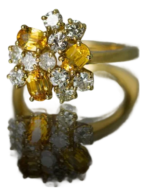 Late 20th Century Keith Davis Yellow Sapphire Ring, Size 3.5