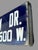 Early 20th Century Vintage Blue & White Porcelain Cockerham Drive W 4500 Los Angeles Ca Street Sign For Sale - Image 5 of 12