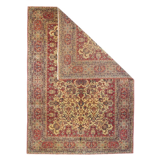 1940s Vintage Isfahan Rug 7'7'' x 10'11'' For Sale - Image 4 of 11