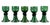 Green Collection of 61 Green Glasses For Sale - Image 8 of 11