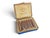 Hand Painted French Limoges porcelain trinket box shaped like a Partagas Cuban Cigar Box featuring a removable cigar piece...