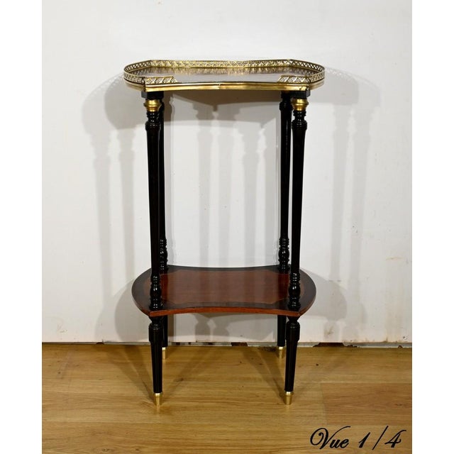 Side Table with Double Top in Mahogany and Blackened Pear, 1930 For Sale - Image 4 of 18