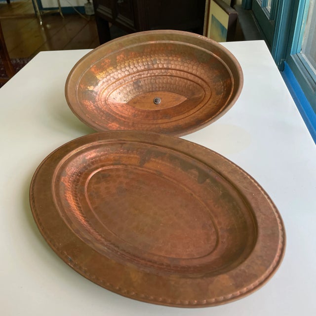 Contemporary Contemporary Turkish Copper Covered Dish For Sale - Image 3 of 7