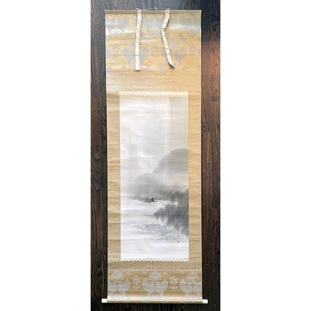 Rare Triptych Scroll Paintings by Watanabe Seitei Meiji Period For Sale - Image 14 of 18