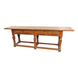 Drexel Heritage Country Style Pine Sideboard/Console For Sale