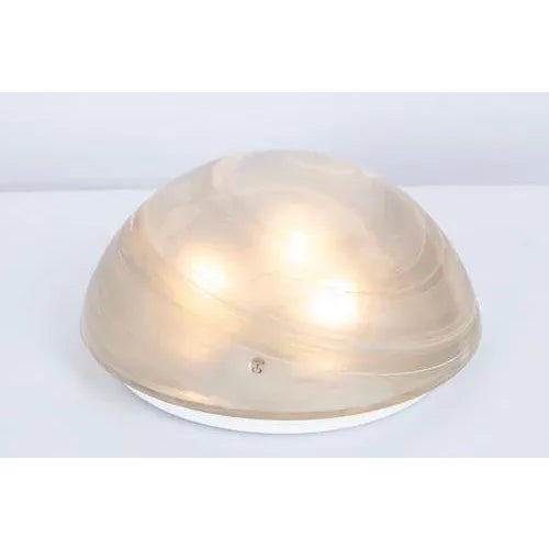 Large Glass Flushmount attributed to Peill & Putzler, Germany, 1970s For Sale - Image 9 of 13