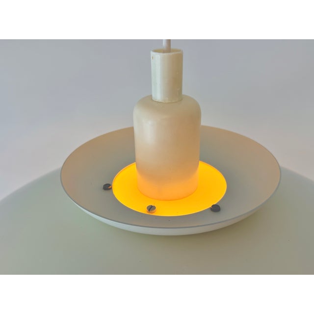Large Vintage Danish Form-Light Pendant Lamp in White and Cobalt Blue, Denmark, 1970s For Sale - Image 11 of 18