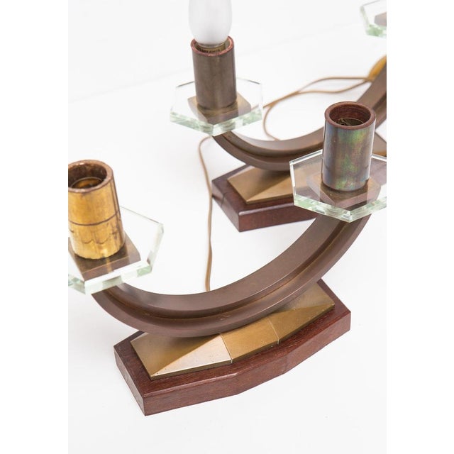 Metal French Art Deco Table Lamps, 1940, Set of 2 For Sale - Image 7 of 10