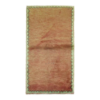Mid 20th Century Brick Red Turkish Modernist Carpet - 2'6" x 4'2" For Sale