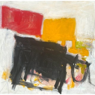 "Moo Cow" Contemporary Abstract Original Painting by Sarah Trundle For Sale