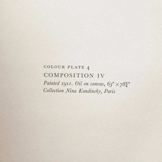 1960s 1960 After Wassily Kandinsky "Composition 4", Vintage First Edition Full-Color Print For Sale - Image 5 of 8