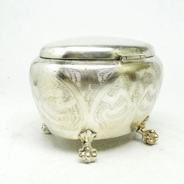Silver Art Nouveau Austro-Hungarian Sugar Bowl, 1890s For Sale - Image 8 of 10