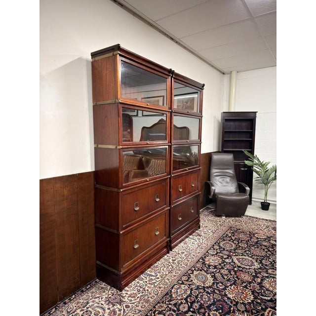 English Bookcases from Globe Wernicke, Set of 2 For Sale - Image 4 of 18
