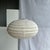 White Oval Flattened Pendant Light in Rattan and Natural Linen, 1980s For Sale - Image 8 of 8