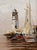 Wood Vintage Oil Painting by Rikard Lindstrom (1882-1943) of Seascape Harbor Scene For Sale - Image 7 of 7