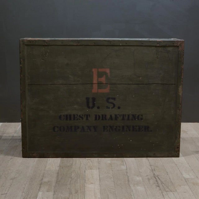 Industrial World War 2 Era Military Trunk C.1940 For Sale - Image 3 of 12