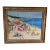 Vintage Fine Art Signed Beach Painting Mid Century Era For Sale