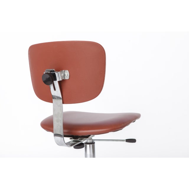 Brown Vintage Chrome Swivel Chair by Bremshey & Co., Germany, 1980s For Sale - Image 8 of 10