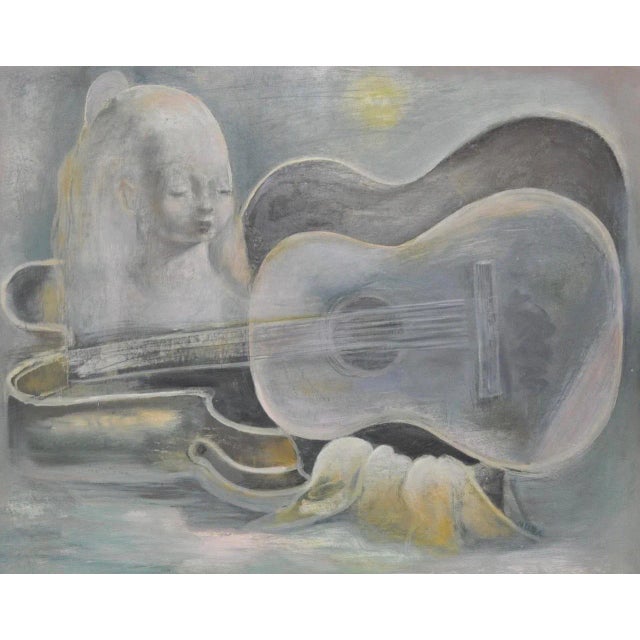 1930s Nura Ulreich (American, 1899-1950) Musical Dreamscape Original Oil Painting C.1930s For Sale - Image 5 of 11