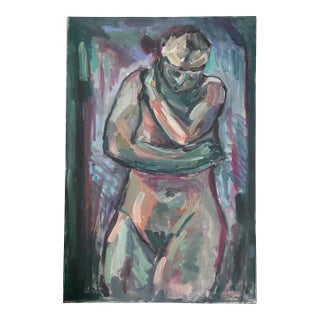1970s Impressionistic Nude Color Study - Oil on Canvas by Hannah Dalbey #1 - For Sale