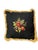 Mid 20th Century Set of 4 Vintage Petit Point Floral Needlepoint Pillows With Gold Fringe Trim For Sale - Image 5 of 12
