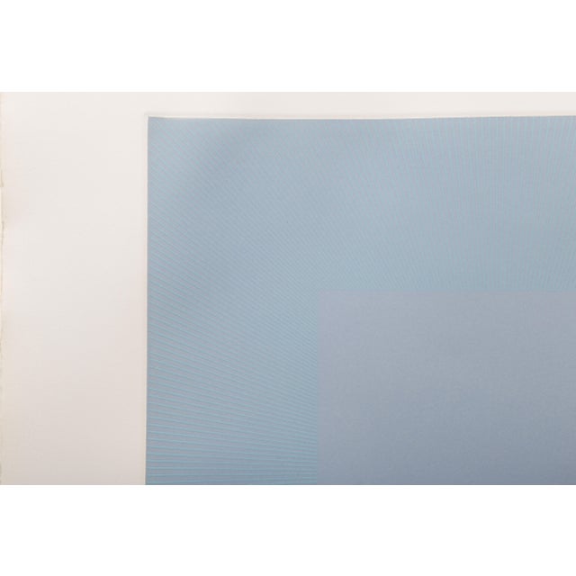 Op Art Winter Suite (Light Blue With Blue), Richard Anuszkiewicz Intaglio Etching and Aquatint, Signed and Numbered in Pencil For Sale - Image 3 of 3