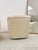 Animal Skin Vintage Cream Leather MCM Postmodern Swivel Glider Chair Pair 28" Wide For Sale - Image 7 of 15