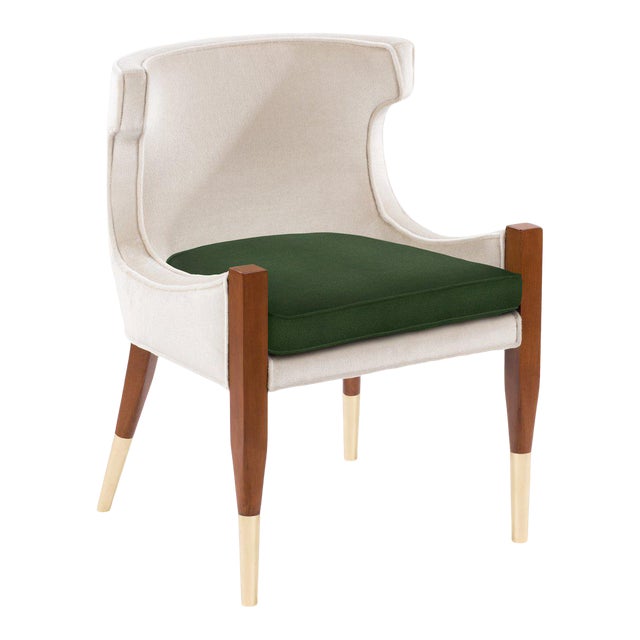 Vaughn Side Chair in Cream Mohair Chairish