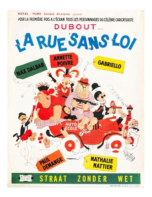 1950 Original French Movie Poster - "La Rue Sans Loi" (Street Without Rules)