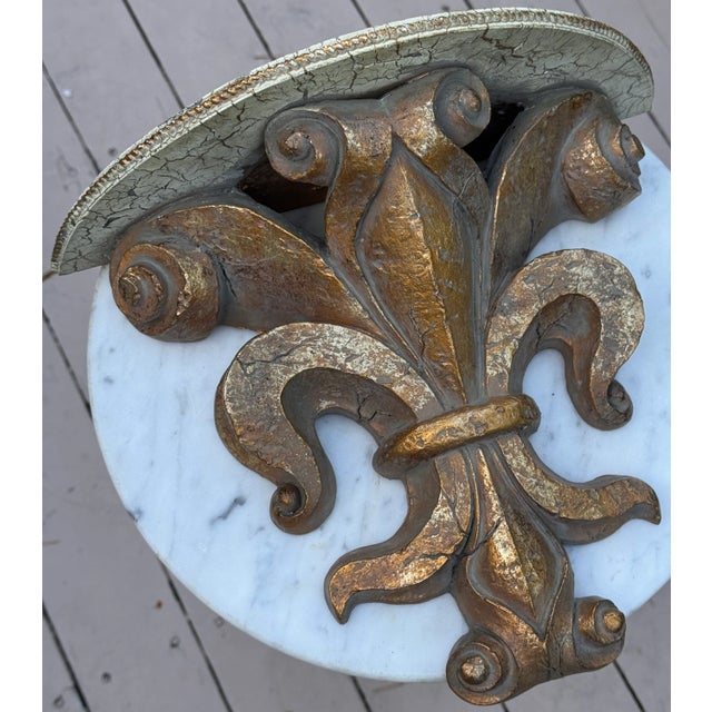 Vintage Florentine Fleur De Lis Wall Shelf For Sale In Seattle - Image 6 of 10