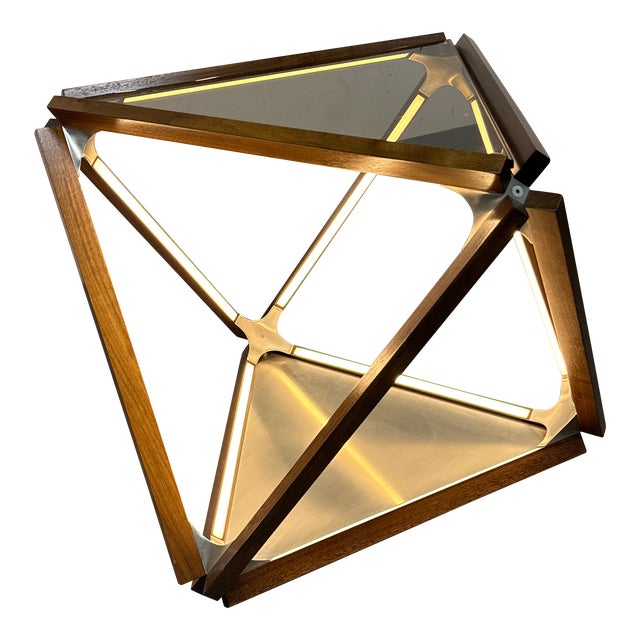 Stickbulb's the Diamond Table - Illuminating in Walnut Frame | Chairish