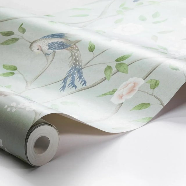 Inspired by 18th-century handpainted Chinese wallpapers, Paradise Birds is a poetic rendering with just the slightest...