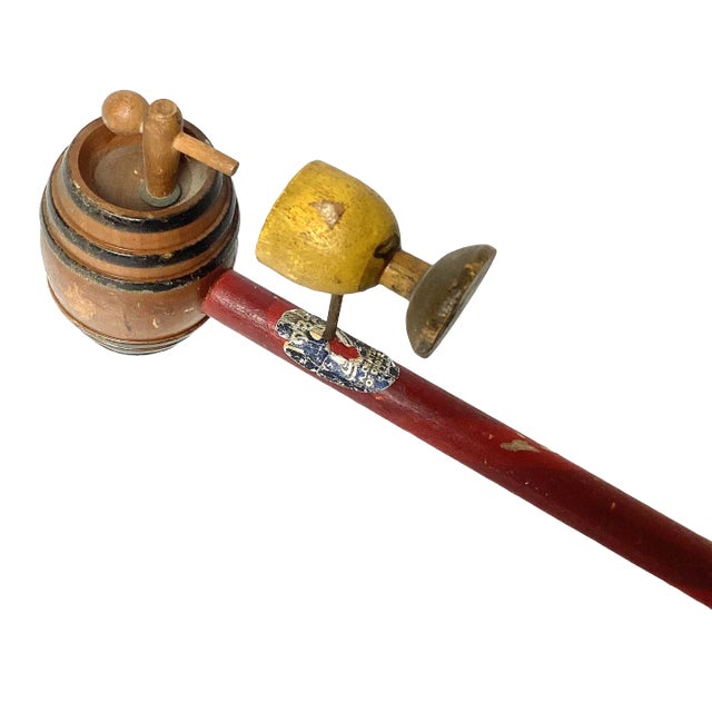 Vintage 1933 World's Fair Walking Stick With Beer Barrel Handle and Cup For Sale