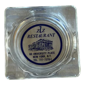 Vintage New York City Glass Restaurant Ashtray
