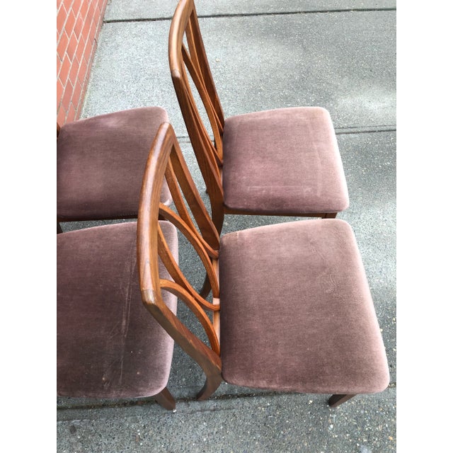 1970s Vintage Danish Modern Style Dining Chairs - Set of 4. Uk Import For Sale - Image 5 of 6