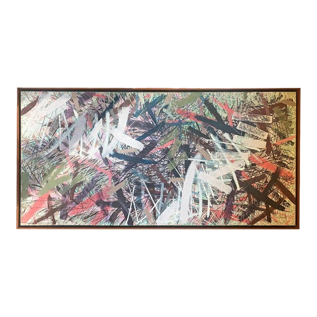 1980s Abstract Painting "Desde Una Montaña" by Artist William Stone For Sale