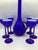 Carlo Moretti Vintage Carlo Moretti Italy Blue White Cased Glass Decanter With Tall Cordial Glasses - Set of 7 For Sale - Image 4 of 8