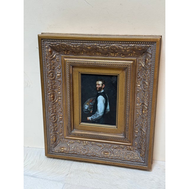 Frédéric Bazille Self-Portrait With Palette Reproduction Print, Framed For Sale - Image 10 of 12